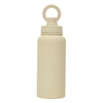 Yellow Premium 35oz Stainless Steel Insulated Sports Bottle with Magnetic Phone Holder Lid.