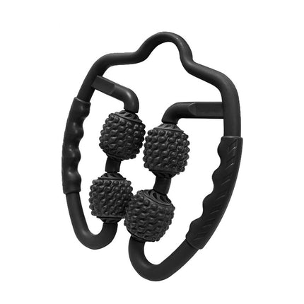Black Set of 2 Foam Roller Ring Leg Massagers - Muscle Relief & Circulation Tool.