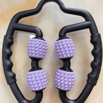 Purple Set of 2 Foam Roller Ring Leg Massagers - Muscle Relief & Circulation Tool.