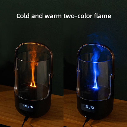 Creative Retro Flame Essential Oil Diffuser - Portable Humidifier for Office, Bedroom & Camping.