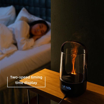 Creative Retro Flame Essential Oil Diffuser - Portable Humidifier for Office, Bedroom & Camping.