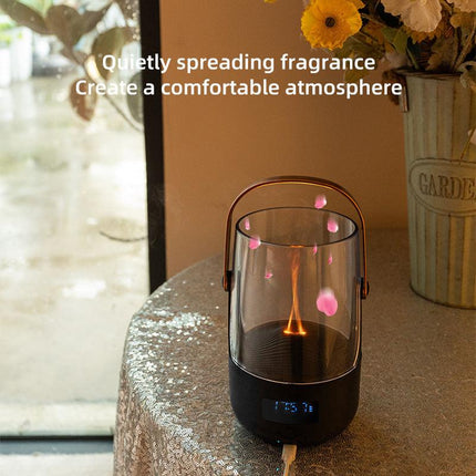 Creative Retro Flame Essential Oil Diffuser - Portable Humidifier for Office, Bedroom & Camping.