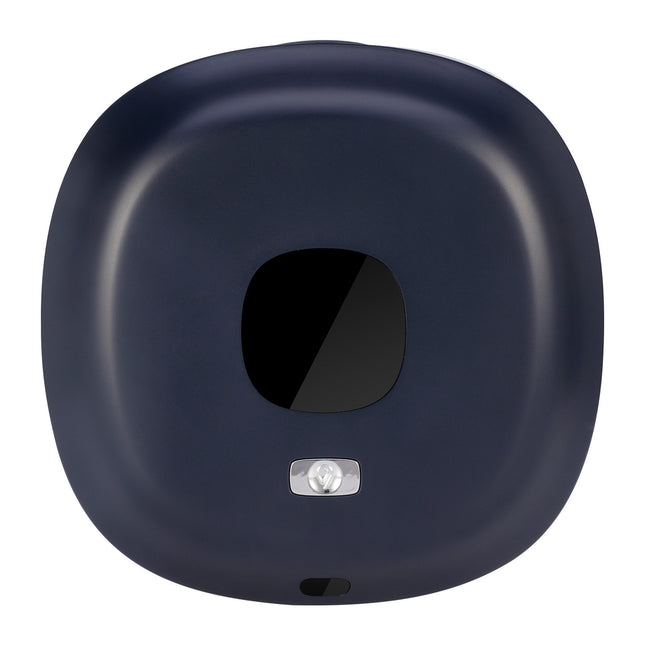 Dark Blue Wall-Mounted No-Drill Automatic Foam Soap Dispenser - Infrared Sensor for Bathroom, 145x145x48mm.