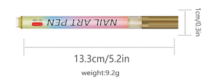 White 0.7mm Nail Art Doodle Pen 12 Sticks- Single Color Acrylic Marker for Nail Design, No-Bake.