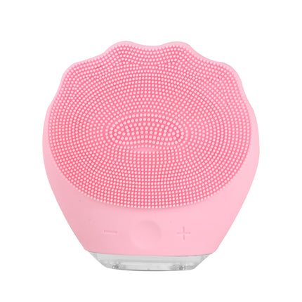 Pink Electric Silicone Facial Cleanser - All-Around Vibration Massage Face Cleaning Device.