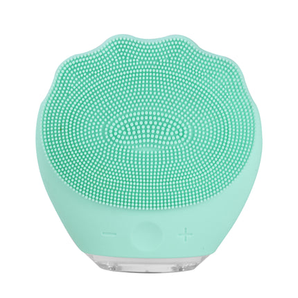 Green Electric Silicone Facial Cleanser - All-Around Vibration Massage Face Cleaning Device.