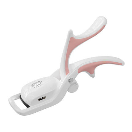 White USB Rechargeable Electric Heated Eyelash Curler - Lash Lift and Extension Tool.