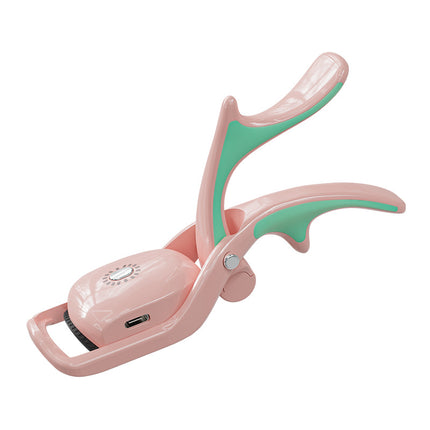 Pink USB Rechargeable Electric Heated Eyelash Curler - Lash Lift and Extension Tool.