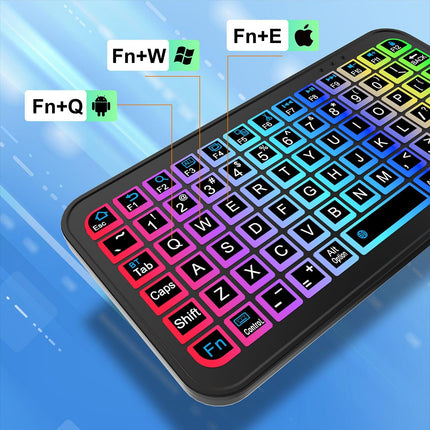 M7 Ultra-Slim Mini Bluetooth Keyboard - Tri-System Portable Wireless Typing for Phone, Tablet & PC.