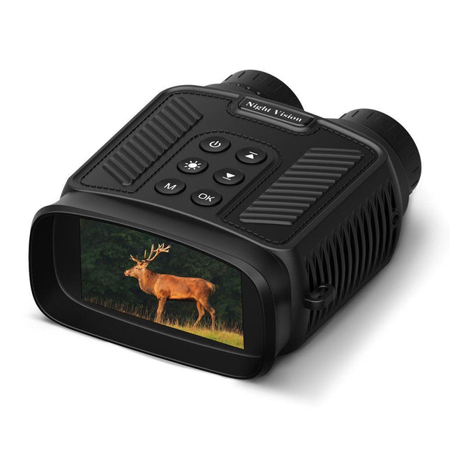 Black 4K Ultra HD Digital Night Vision Binoculars - Infrared Scope for Hunting & Outdoor Observation.