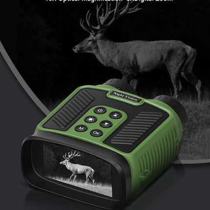 Black 4K Ultra HD Digital Night Vision Binoculars - Infrared Scope for Hunting & Outdoor Observation.