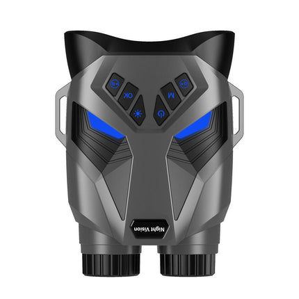 Grey 4K Portable Digital Night Vision Binoculars - HD Photo & Video Infrared Scope.