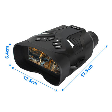 Grey 4K Portable Digital Night Vision Binoculars - HD Photo & Video Infrared Scope.