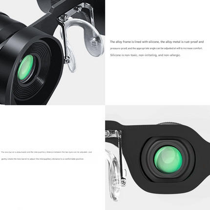 10x Telescope + Grey Polarised Lens 10x HD Fishing Binocular Glasses - Polarized Zoom for Float Watching.