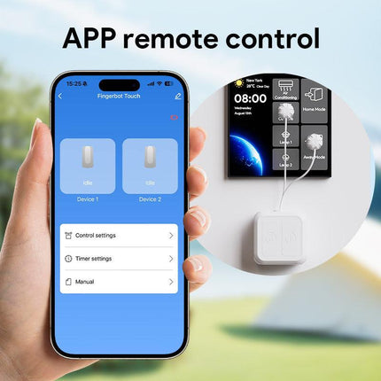 Touchscreen Finger Robot - Dual-Control Bluetooth Smart Screen Clicker with Timer.