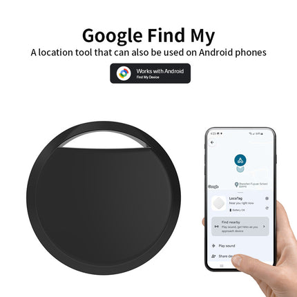 White Android Tracker - Google Find My Device Compatible Luggage and Pet Tracker.