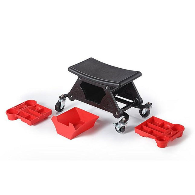 With Drawers Auto Repair Polishing Stool - Detachable Seat Car Wash Tool Creeper Stool.