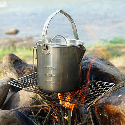 Portable Outdoor Camping Kettle for Coffee, Tea, and Cooking.