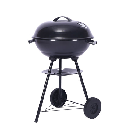 Outdoor Folding Apple-Shaped Stainless Steel Charcoal Barbecue Grill - 41cm Grill Net.