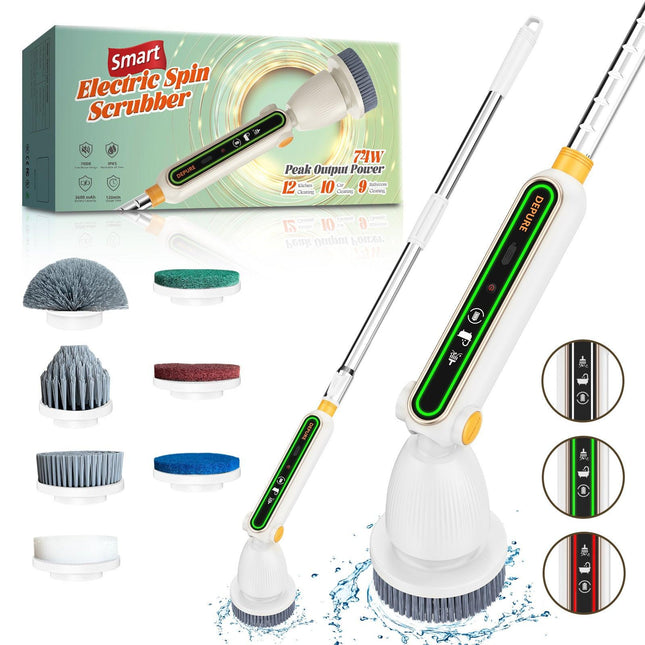 Home Luxury Style Powerful Torque Silent Extendable Smart-Sensing Electric Cleaning Brush.