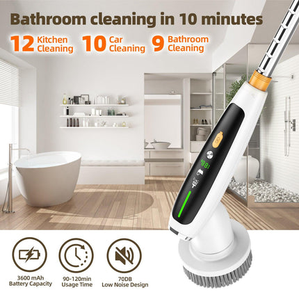 Simple Millet Style Powerful Torque Silent Extendable Smart-Sensing Electric Cleaning Brush.