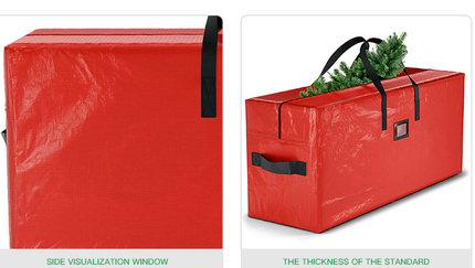 Red 122*34*51CM Durable Dustproof Christmas Tree Storage Bag.