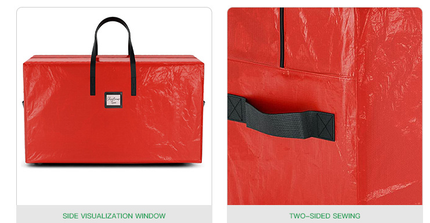 Red 122*34*51CM Durable Dustproof Christmas Tree Storage Bag.