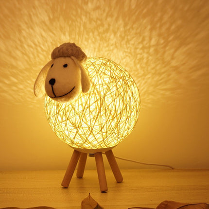 Nordic-Style Sheep Night Light - Warm Romantic Bedroom Lamp.