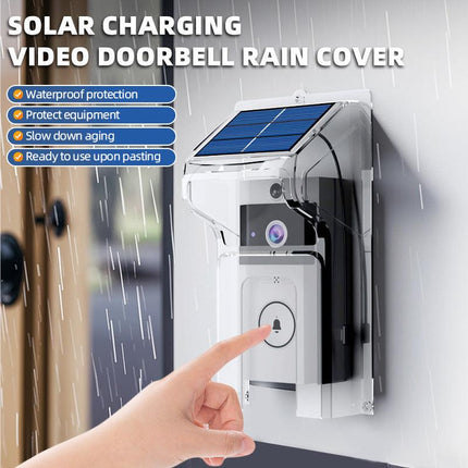 Transparent Rain Cover + Doorbell Combination HD Wireless Video Doorbell with Long-Lasting Battery.