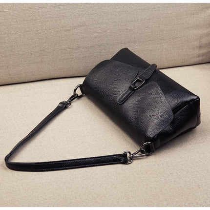 Genuine Leather Women's Crossbody Bag with Soft Cowhide Finish.