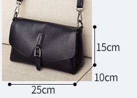 Genuine Leather Women's Crossbody Bag with Soft Cowhide Finish.