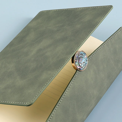 Grey Premium A5 Three-Fold Notebook Gift Set with 16GB USB and Pen.