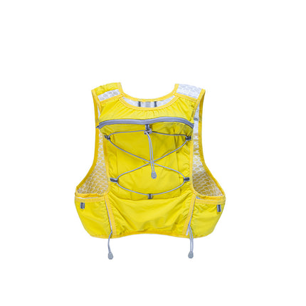 Yellow Hydration Backpack for Trail Running, Marathon, and Cycling.