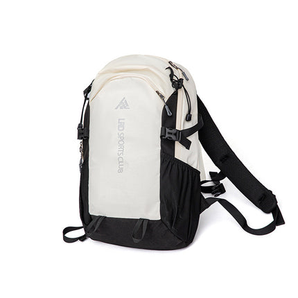Balck-white 20L Lightweight Hiking Backpack for Camping, Travel, and Commuting.