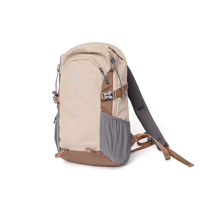 Brown 20L Lightweight Hiking Backpack for Camping, Travel, and Commuting.