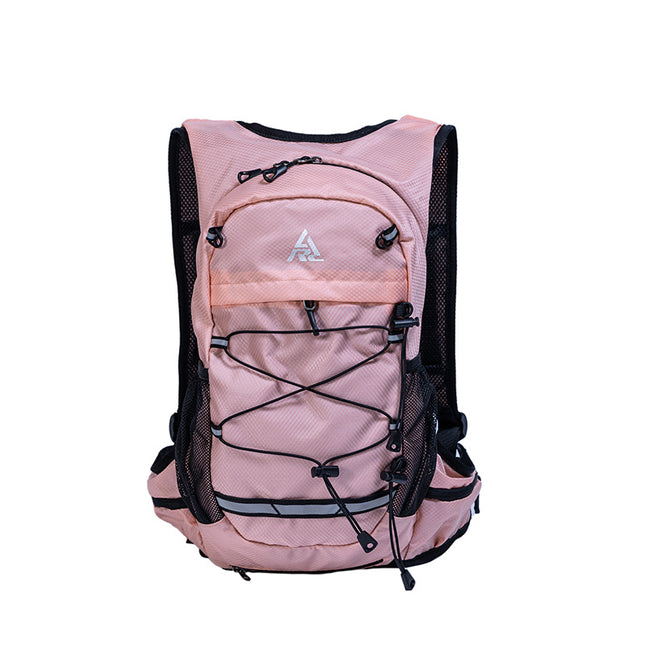 Pink Lightweight Hydration Backpack for Trail Running, Cycling, and Marathons.