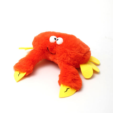Crab Electric Flapping Plush Cat Toy with Sound - Realistic Self-Play Pet Toy.