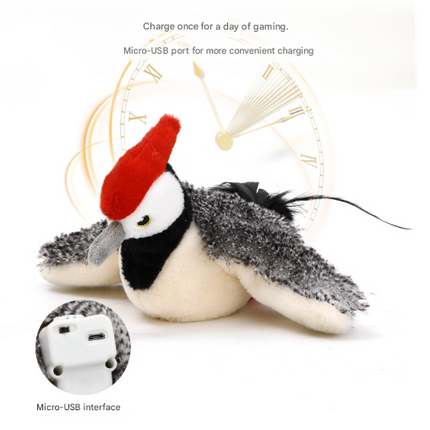 Crab Electric Flapping Plush Cat Toy with Sound - Realistic Self-Play Pet Toy.