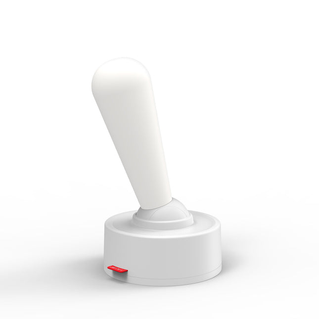 White Vintage Toggle Rechargeable Night Light - Minimalist Bedside Ambiance.