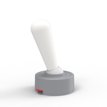 Grey Vintage Toggle Rechargeable Night Light - Minimalist Bedside Ambiance.
