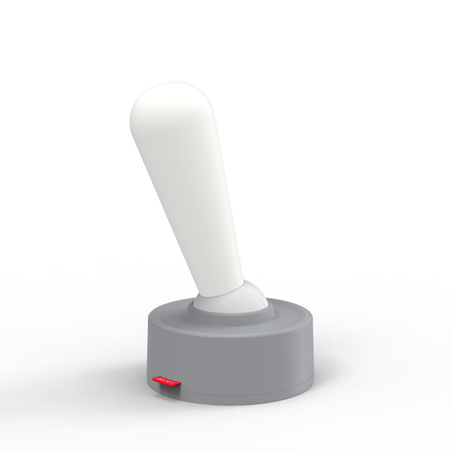 Grey Vintage Toggle Rechargeable Night Light - Minimalist Bedside Ambiance.