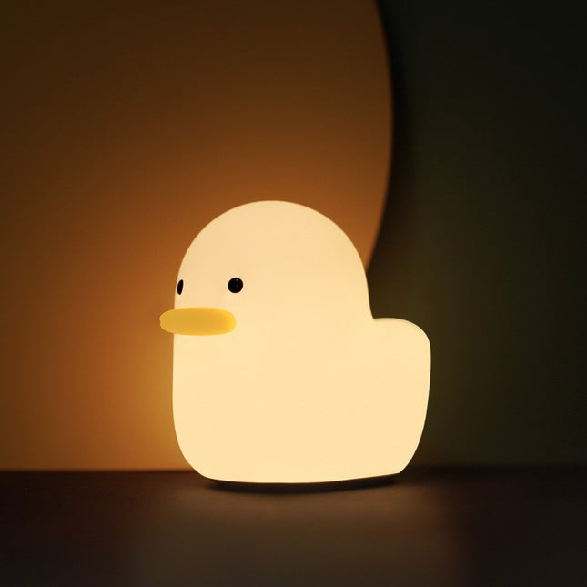 Ducky Silicone Tap-Tap LED Night Light - Rechargeable Sleep Companion.
