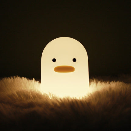 Ducky Silicone Tap-Tap LED Night Light - Rechargeable Sleep Companion.