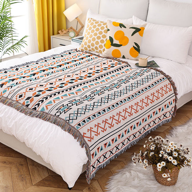 Claude Monet INS-Style Illustrated Line Blanket - Multi-Use Design.
