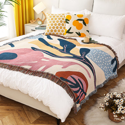 Alice INS-Style Illustrated Line Blanket - Multi-Use Design.