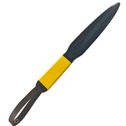 Yellow Handle + Black Lanyard Heavy-Duty Dog Training Pry Stick for Large Breeds, 35 cm.