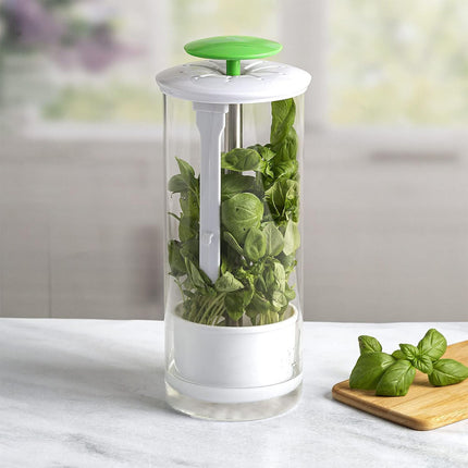 Green Premium Herb Savor & Freshness Keeper - Extends Life of Herbs, Cilantro, Parsley & More.