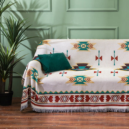 Sucre Nordic Style Woven Throw Blanket - Chic Sofa Cover with Fringe - 130 x 180cm.