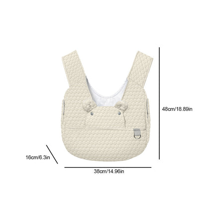Grey Cozy Quilted Pet Carrier Backpack - Front Pack Sling for Cats & Small Dogs - Travel & Outdoor.