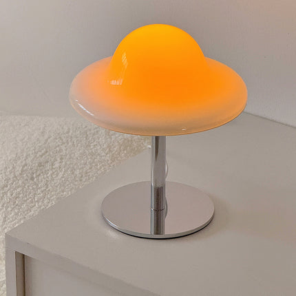 25cm Heart Egg Tart Table Lamp with Adjustable Color and Brightness.